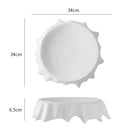 Axyaa Ceramic Dinner Plate Irregular Steak Dessert Snack Pasta Cake Household Tableware