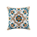 Axyaa Retro Embroidered Square Sofa Pillows for American Rustic Style Décor
