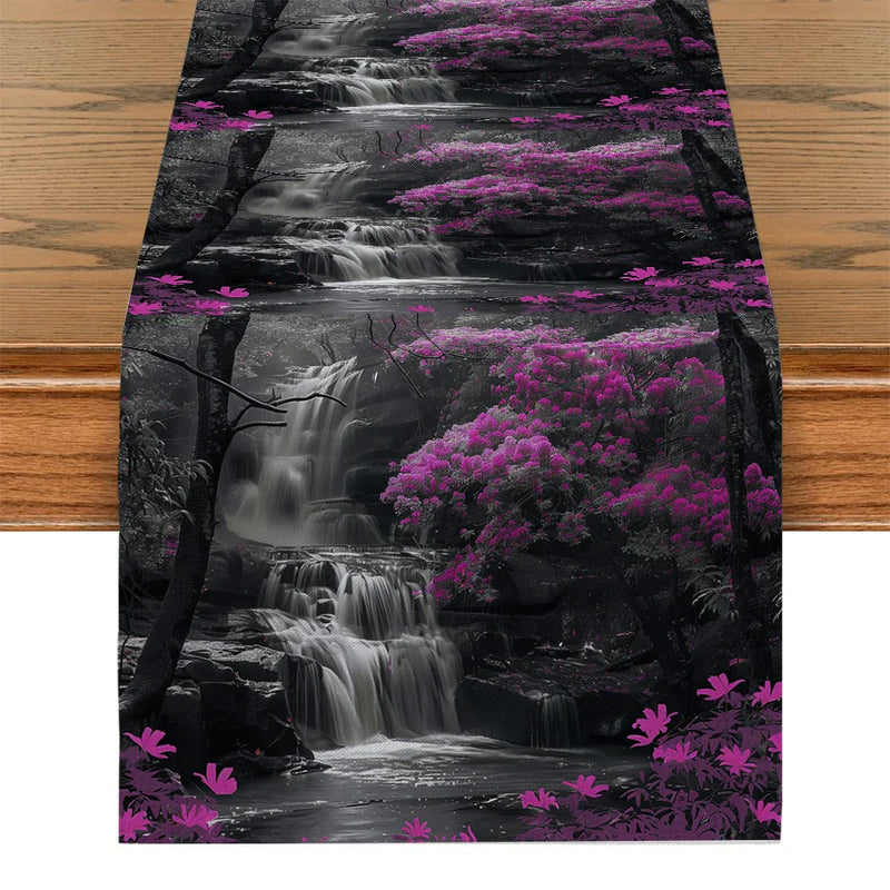 Axyaa Forest Stream Table Runner for Kitchen Dining and Holiday Room Decor