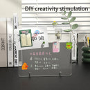 Axyaa Acrylic Memo Board with Magnetic Desktop Design - Clear, Reusable & Writable