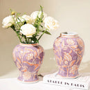 Axyaa Blue White Porcelain Vase Chinese Retro Pot Flowerpot Hydroponics Home Decor