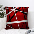 Geometric Red & Black Abstract Pillow Covers by Axyaa