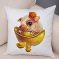 Axyaa Cute Animal Print Pillowcase for Home Sofa Bed Decor