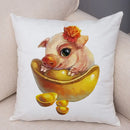 Axyaa Cute Animal Print Pillowcase for Home Sofa Bed Decor