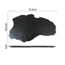 Axyaa Irregular Stone Pattern Ceramic Dessert Plate Fish Cake Steak Dish Tableware