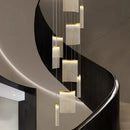 Axyaa Modern Staircase Chandeliers LED Pendant Light for Living Room Decor