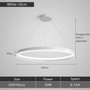 Axyaa Modern Minimalist Round Ring LED Chandelier for Home and Office Decor