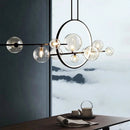 Axyaa Modern Long G9 Led Chandelier for Dining Room Kitchen Bar Pendant Lamp