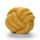 Axyaa Red Knot Pillow Ball: Handmade Soft Round Decorative Plush Cushion