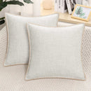 Axyaa Linen Chenille Pillow Case 50x50cm - Comfortable Decorative Cushion Cover