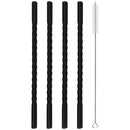 Axyaa Glass Straw Set 4 Pack for Cocktail Smoothie Bar Accessories