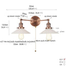 Axyaa Vintage Loft Art Glass Wall Lamp for Study Coffee Bar Stairway