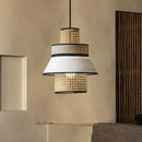 Axyaa Minimalist Cloth Rattan Pendant Lights for Living Room, Dining Room, Kitchen