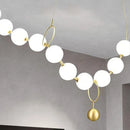 Axyaa Postmodern French Pendant Lamp: Living Room & Dining Room Glass Ball Pearl Pendant