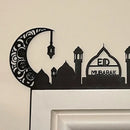 Axyaa Hollow Moon Church Door Frame with Happy Ramadan, Eid Mubarak Hanging Ornaments