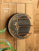 Black Moon Wooden Crystal Shelf Display for Modern Home Decor - Axyaa