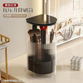 Axyaa Makeup Brush Holder with Dustproof Lid - Cosmetic Organizer for Vanity
