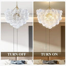 Axyaa Glass Chandelier LED for Bedroom, Hotel, and Home Decor