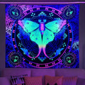 Axyaa Fluorescent Mushroom Luminous Tapestry for Interior Decoration