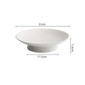 Axyaa Ceramic High-Footed Plate Set for Restaurant, Desserts, Snacks, Pasta - Artistic Tableware