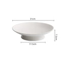 Axyaa Ceramic High-Footed Plate Set for Restaurant, Desserts, Snacks, Pasta - Artistic Tableware