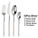 Axyaa Gold Cutlery Set Stainless Steel 304 Tableware Knife Fork Spoon Dinner Set