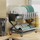 Stainless Steel Plate Holder Kitchen Storage Rack Axyaa
