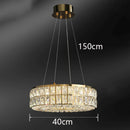 Axyaa Luxury Crystal Chandelier Pendant Light for Living and Dining Room
