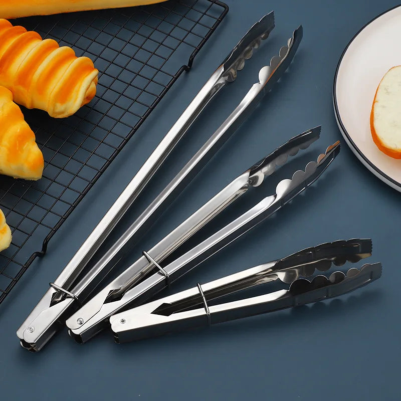 Axyaa Stainless Steel Food Clips, Multipurpose Kitchen Tongs