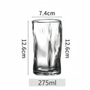 Axyaa Twisted Glass Coffee Cups - Nordic Transparent Mug for Home and Office