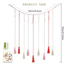 Wooden Bead Garland Photo Display Wall Decor by Axyaa