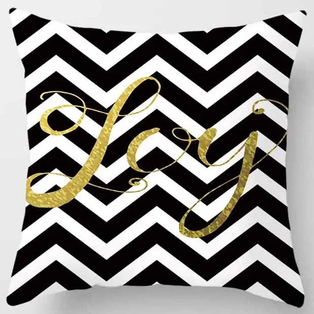Axyaa Yellow Pink Pattern Square Pillowcase Home Decoration Cushion Cover
