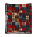 Axyaa Vintage Plaid Flannel Throw Blanket - Cozy All-Season Quilted Design