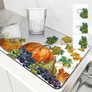 Axyaa Diatom Kitchen Tableware Draining Mats - Thanksgiving Absorbent Bowls Pad
