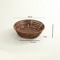 Axyaa Rattan Snacks Tray for Home Kitchen Storage and Serving