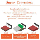 Axyaa 3-Piece Cotton Duvet Set with 3 Sided Zipper for Ultimate Convenience