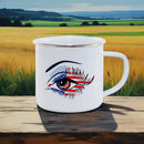 Axyaa Freedom Series Enamel Mug: USA 4th July Coffee Cup - Celebrate Festive Drinkware
