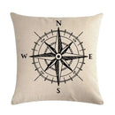 Axyaa Nautical Series Pillowcase for Home Sofa Living Room Decor
