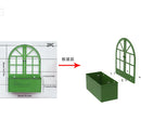 Axyaa Wrought Iron Window Flower Pot Wall Hanging Vase for Garden Balcony Decor