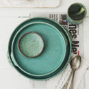 Axyaa Green Ceramic Plates Set for Home & Restaurant Dining