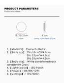 Axyaa Round Industrial Outdoor Cement Wall Lamp for Balcony and Courtyard