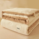 Axyaa Plaid Milk Velvet Winter Blanket | Single & Double, Thick, Feather Core | Spring & Autumn Blanket