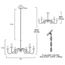 Axyaa 6-Light Wrought Iron Chandelier - Classic Candle Pendant for Kitchen Dining Farmhouse