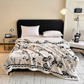 Axyaa Double Layer Artificial Lamb Wool Blanket: Thick & Cozy Sofa Throw for Fall/Winter
