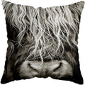 Axyaa Nordic Yak Oxen Highland Cow Cushion Cover for Home Hotel Sofa Bed