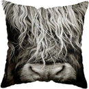Axyaa Nordic Yak Oxen Highland Cow Cushion Cover for Home Hotel Sofa Bed