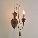 Axyaa Country Style Wooden Bead Wall Sconces for Living Room Lighting