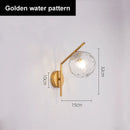 Axyaa Gold Glass Ball LED Wall Sconces for Bedroom Living Room Home Decor