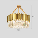 Axyaa Gold Metal Chandelier Light Living Room Dining LED Pendant Luminarias
