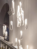 Luxury LED Chandelier by Axyaa: Modern Pendant Light for Living and Dining Rooms